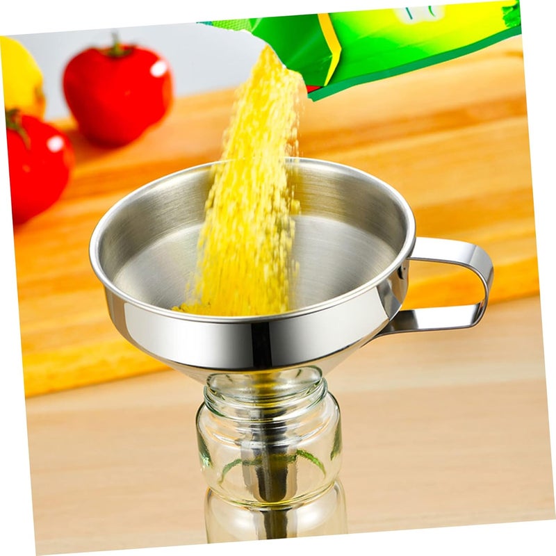 Stainless Steel Kitchen Funnel Ladle Set For Oil Wine And Sauce Filtering - Image 4